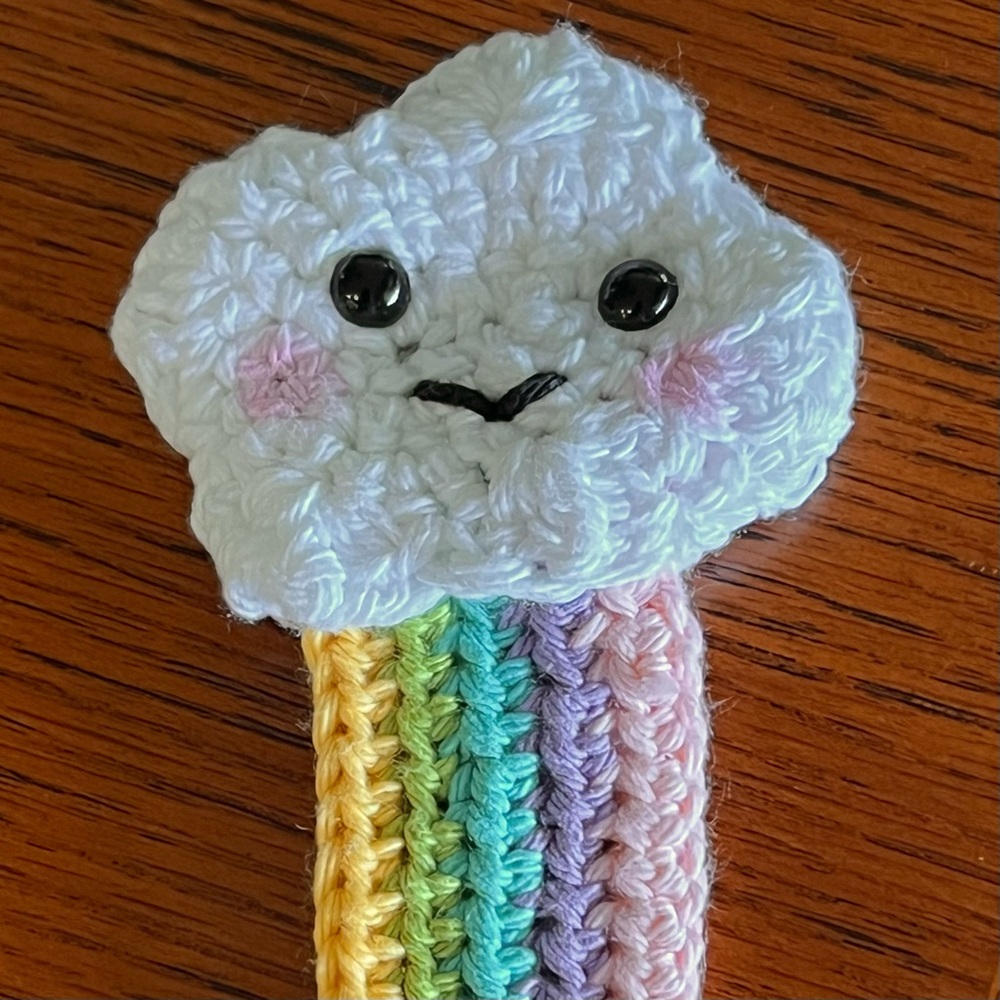 Pastel Rainbow and Cloud Bookmark